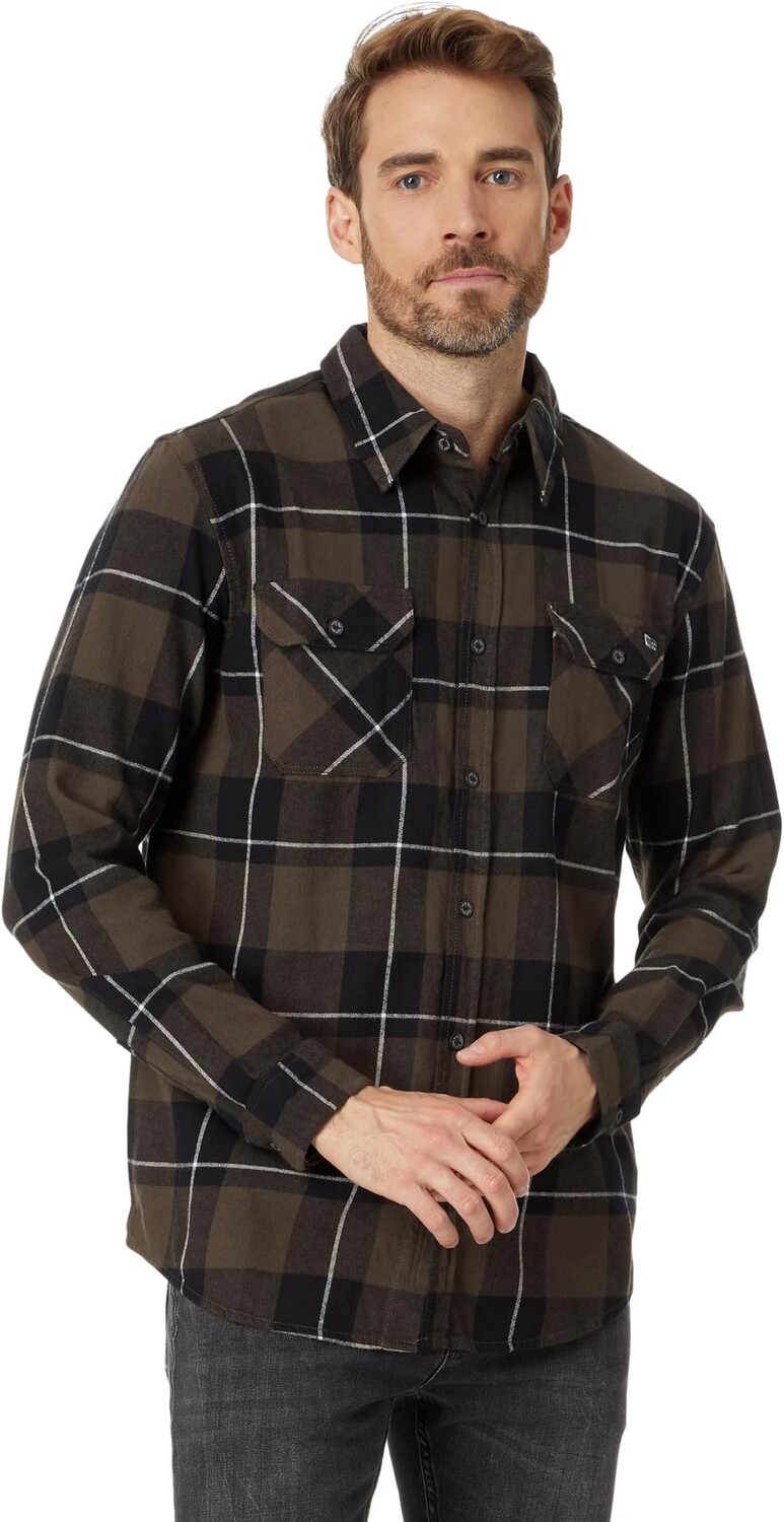 Рубашка First Light Flannel Salty Crew, цвет Black/Brown рубашка aape check flannel цвет black brown