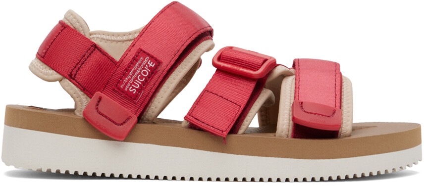 

Красно-белые сандалии Suicoke KISEE-V