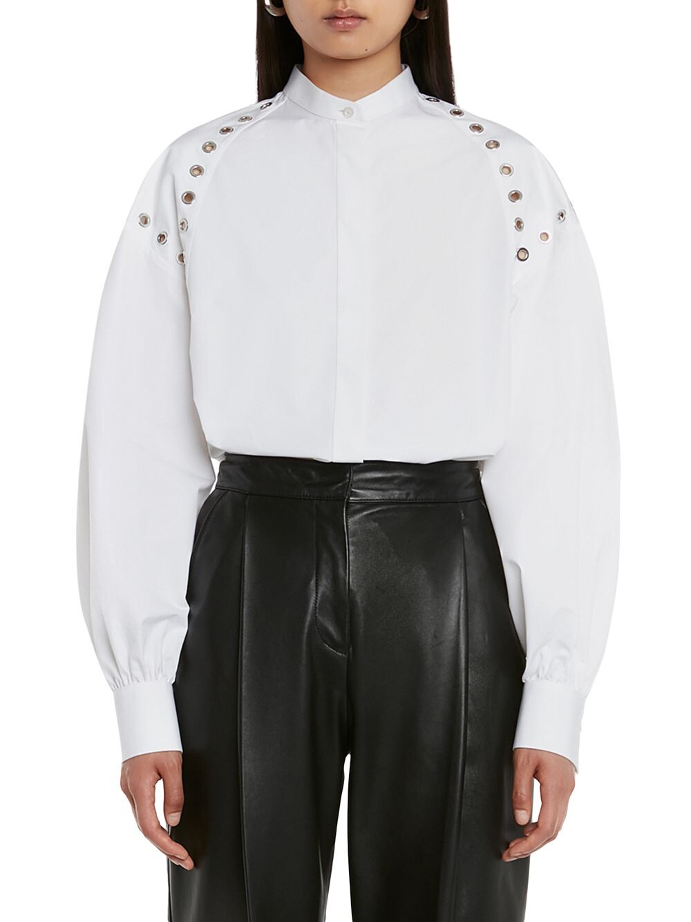 

Блузка с люверсами Alexander McQueen, белый