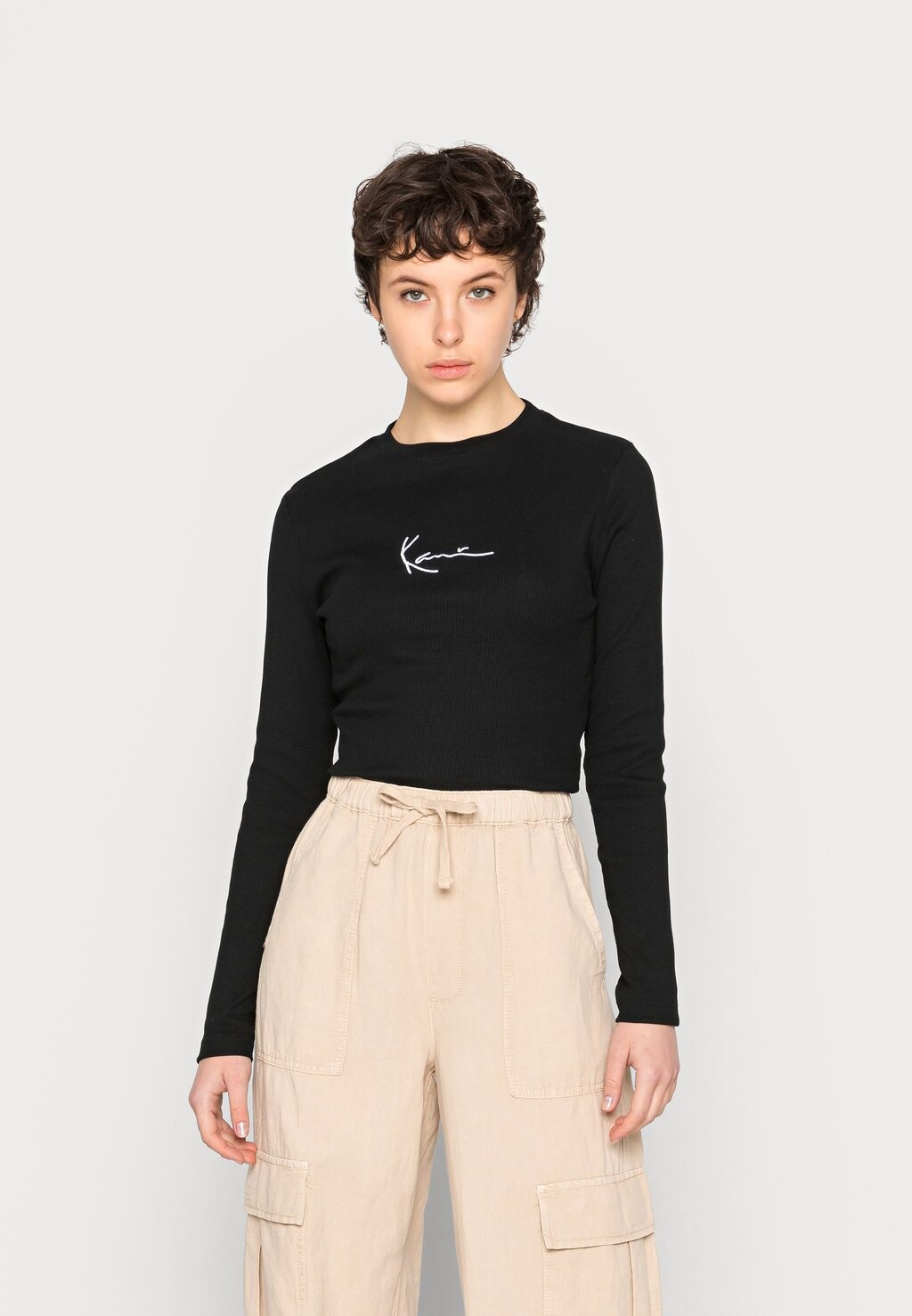 

Топ с длинными рукавами SMALL SIGNATURE Karl Kani, цвет black