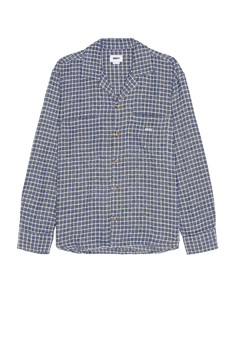 

Рубашка Obey Bigwig Micro Plaid Woven, цвет Silver Grey Multi
