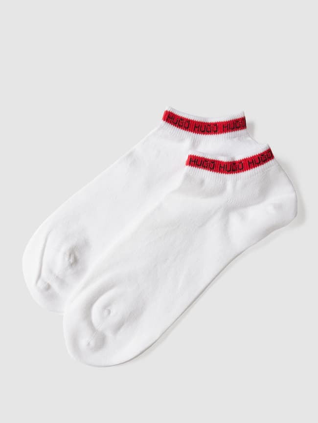 Носки-кроссовки с контрастными полосками в упаковке 2 шт., модель «Лента» HUGO, белый носки кроссовки с логотипом в упаковке 2 шт модель logo hugo белый
