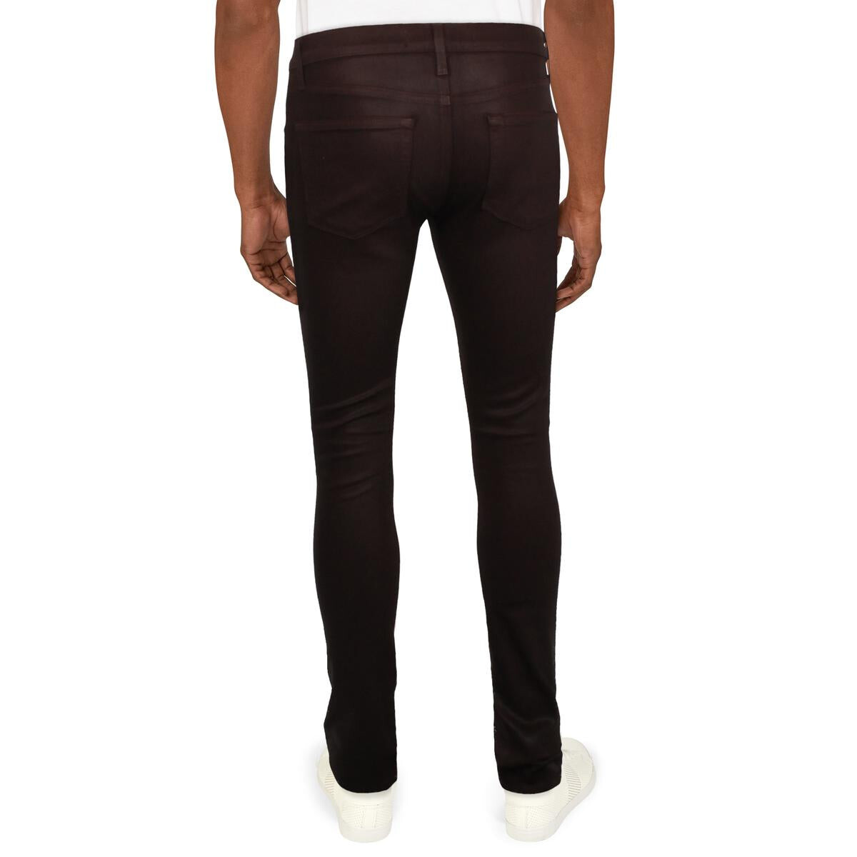 

Мужские джинсы скинни с цветным покрытием Mick J Brand, цвет Coated Burgundy