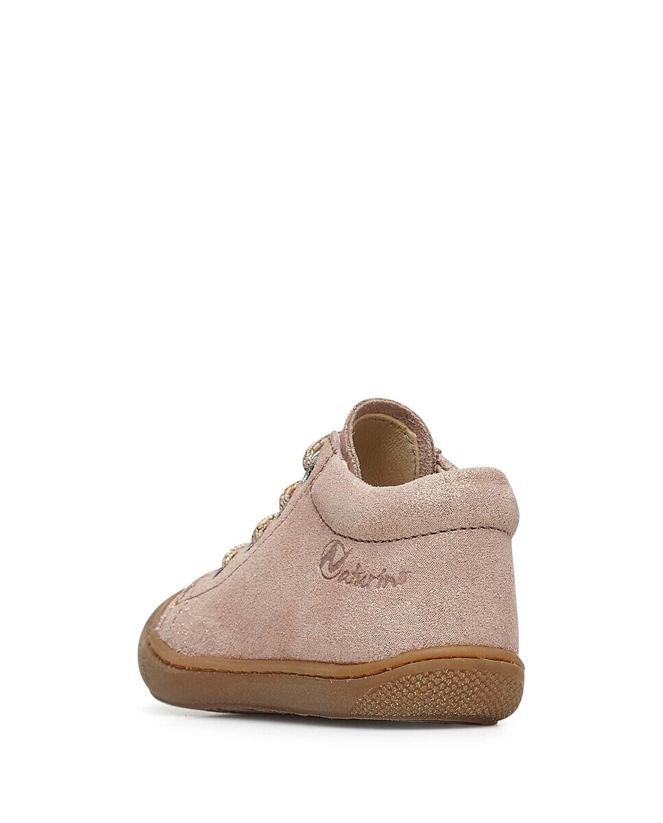 

Высокие кеды Girl's First Steps из блестящей замши Naturino, розовый