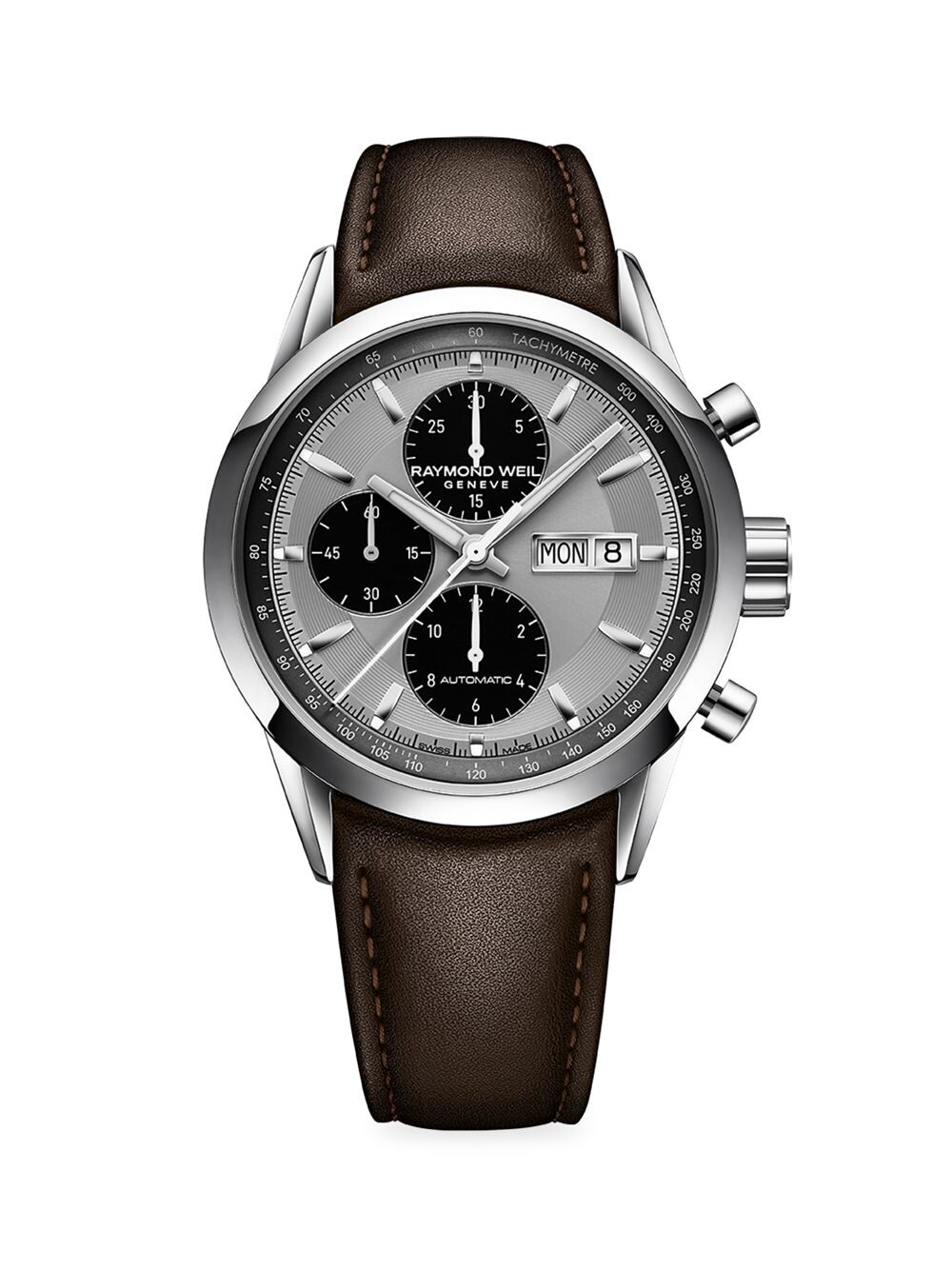 

Автоматические часы Freelancer с кожаным ремешком Raymond Weil, коричневый