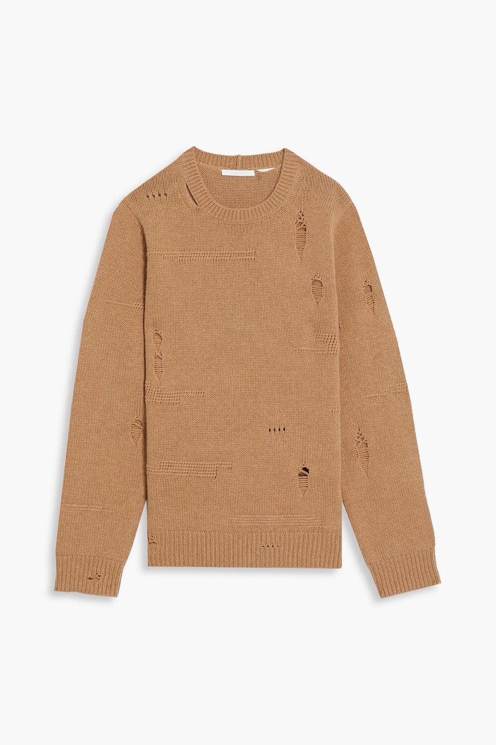 

Свитер из потертой шерсти, яка и кашемира HELMUT LANG, кэмел, Коричневый