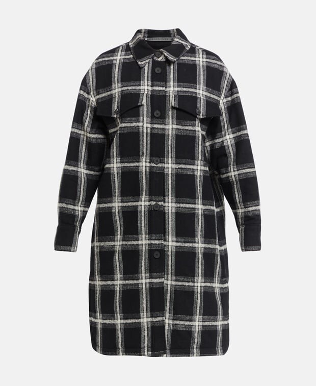 

Шерстяное пальто AllSaints, черный