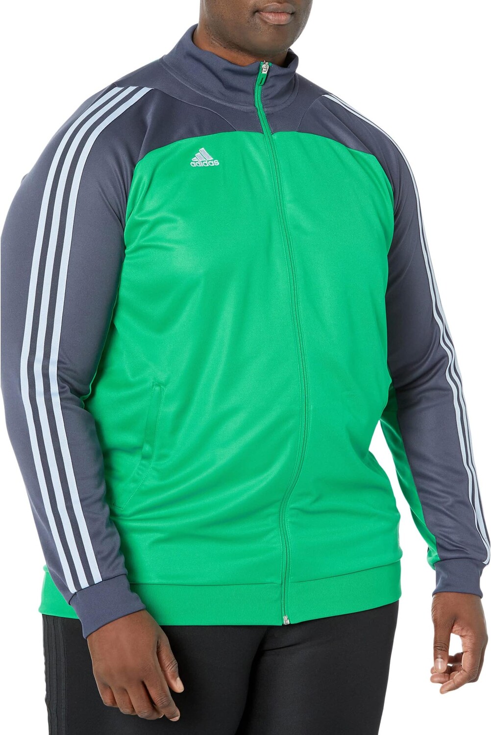 

Куртка Big & Tall Tiro Q2 Jacket adidas, цвет Court Green/Shadow Navy