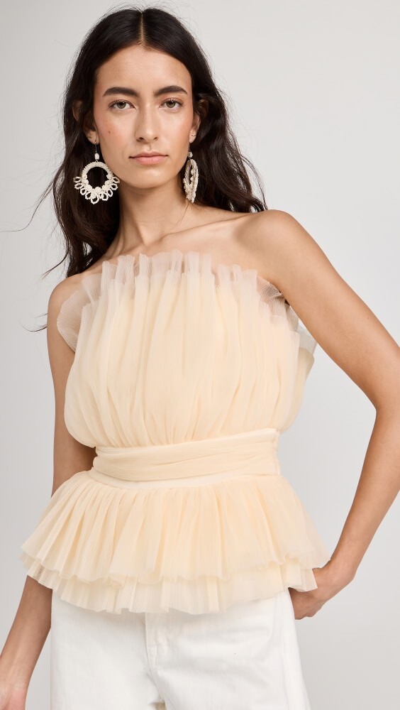 

Топ endless rose Strapless Tulle Banded, слоновая кость