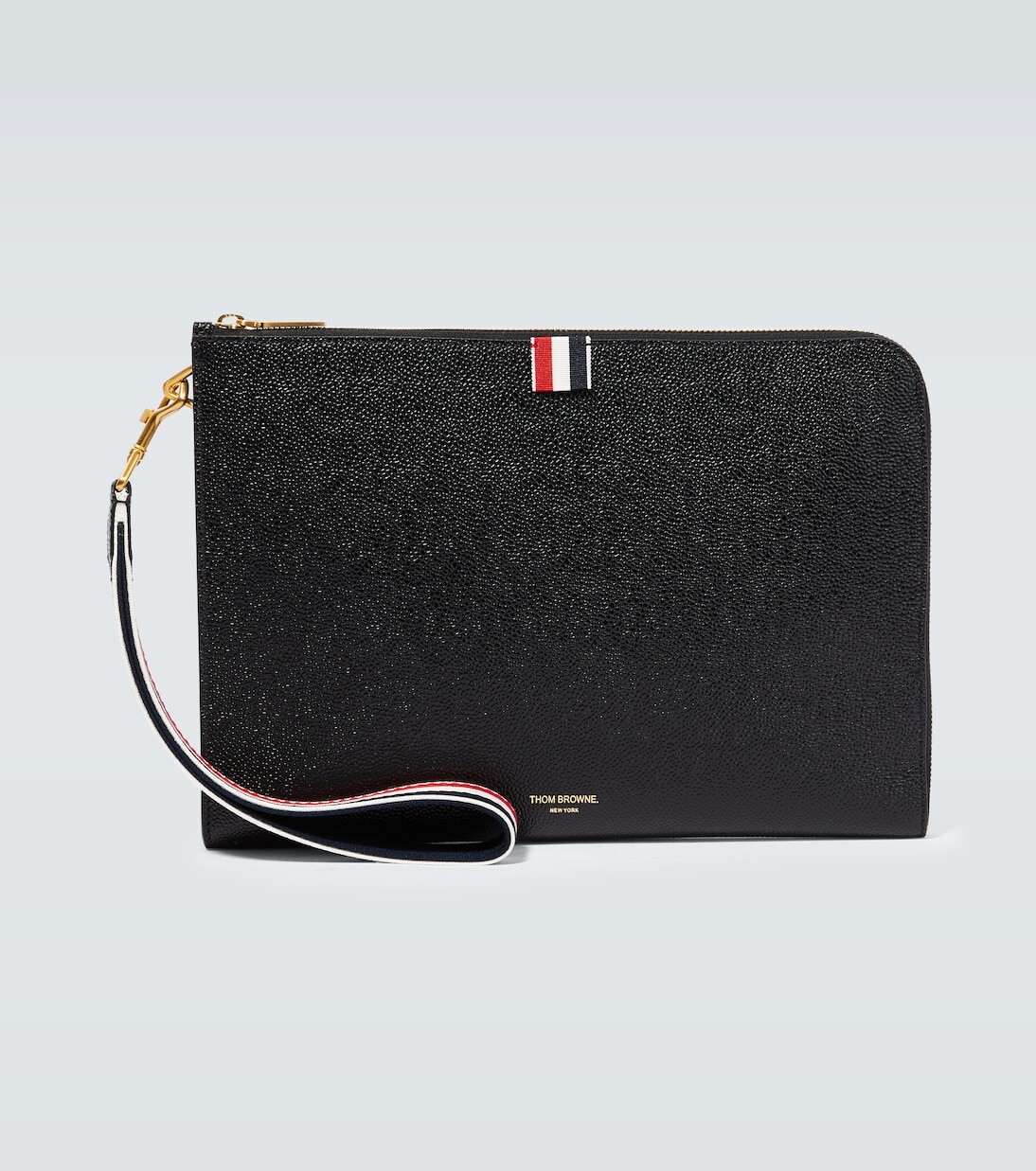 

Кожаный портфель Thom Browne, черный