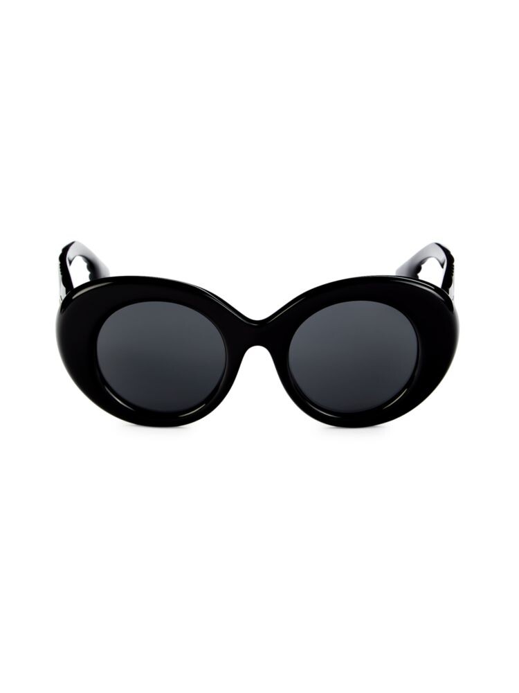 

Круглые солнцезащитные очки 49MM Burberry, цвет Black Grey