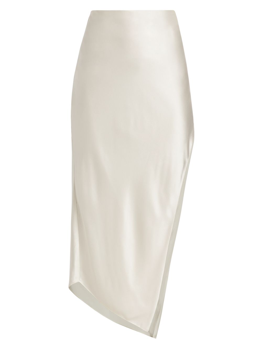 Асимметричная шелковая атласная юбка Bias The Sei