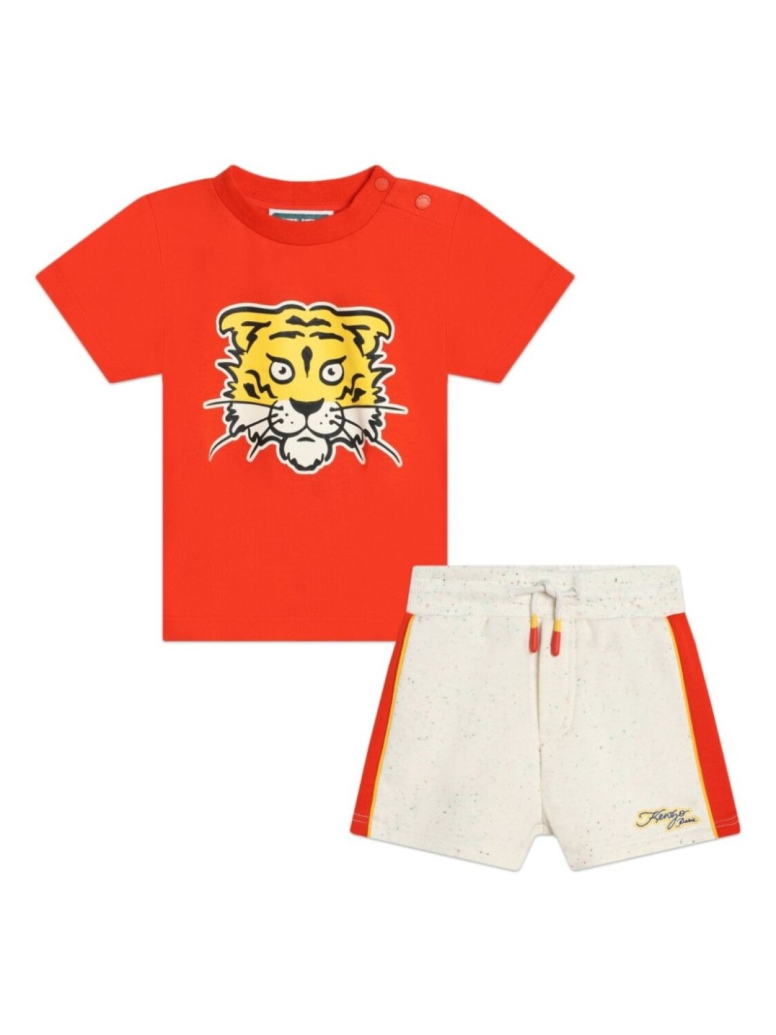 

Kenzo Kids комплект из топа и шортов с принтом Kotora, красный