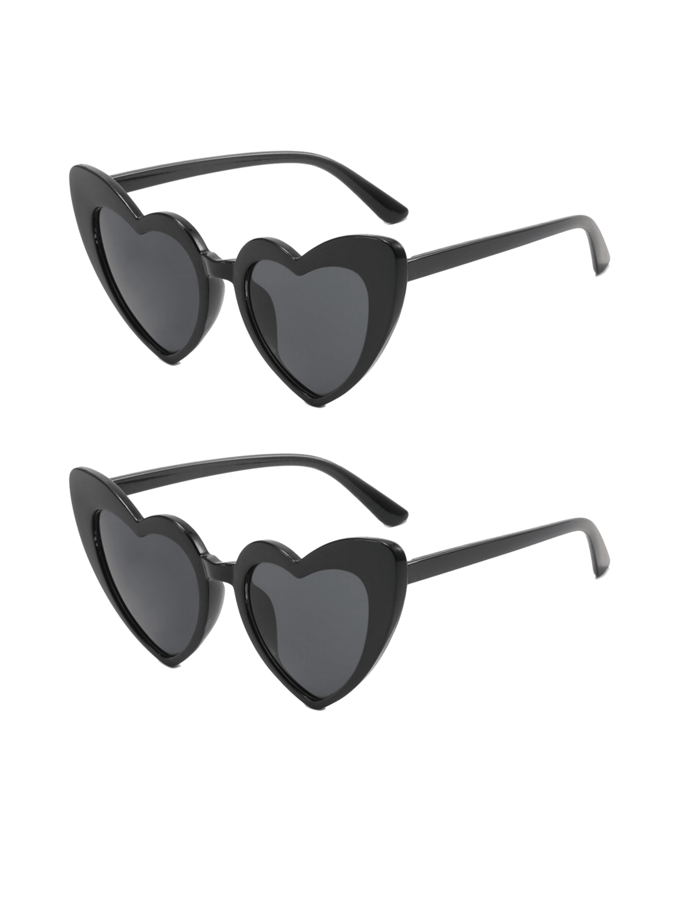 2 шт. солнцезащитные очки в форме сердца для женщин цельные безрамные солнцезащитные очки y2k в форме сердца для женщин 1 шт