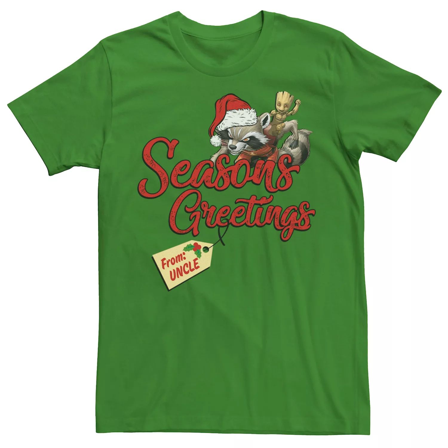 

Мужская футболка «Рождественское поздравление от дяди Грута» Marvel Licensed Character