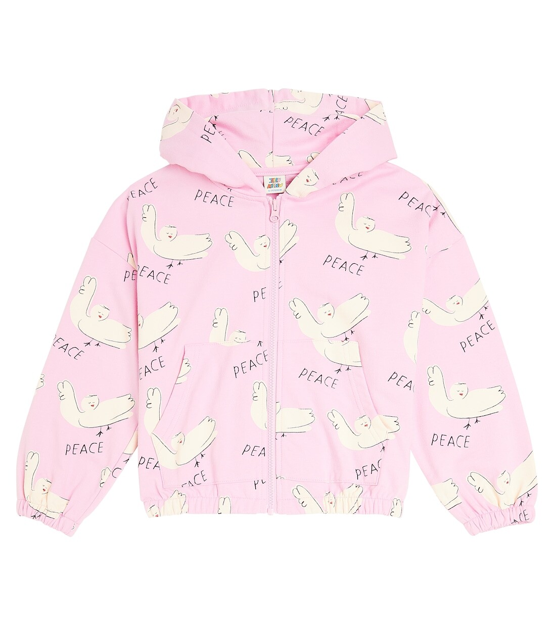 

Худи Peace из хлопкового джерси Jellymallow, розовый