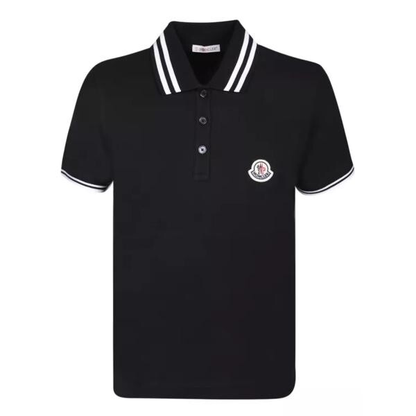

Футболка cotton polo shirt Moncler, черный