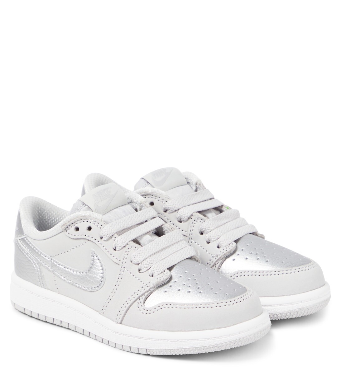 

Кожаные кроссовки Air Jordan 1 Low OG Nike, серый