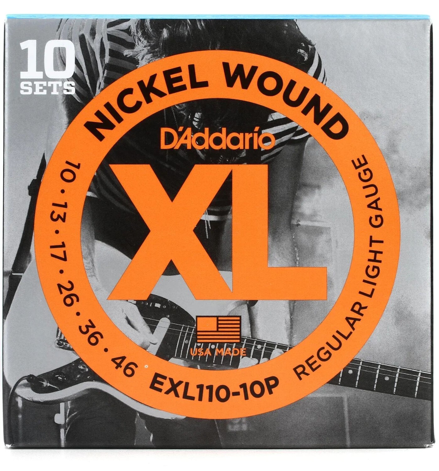 

Струны для электрогитары D'Addario EXL110 XL с никелевой обмоткой — .010-.046 (10 шт.)