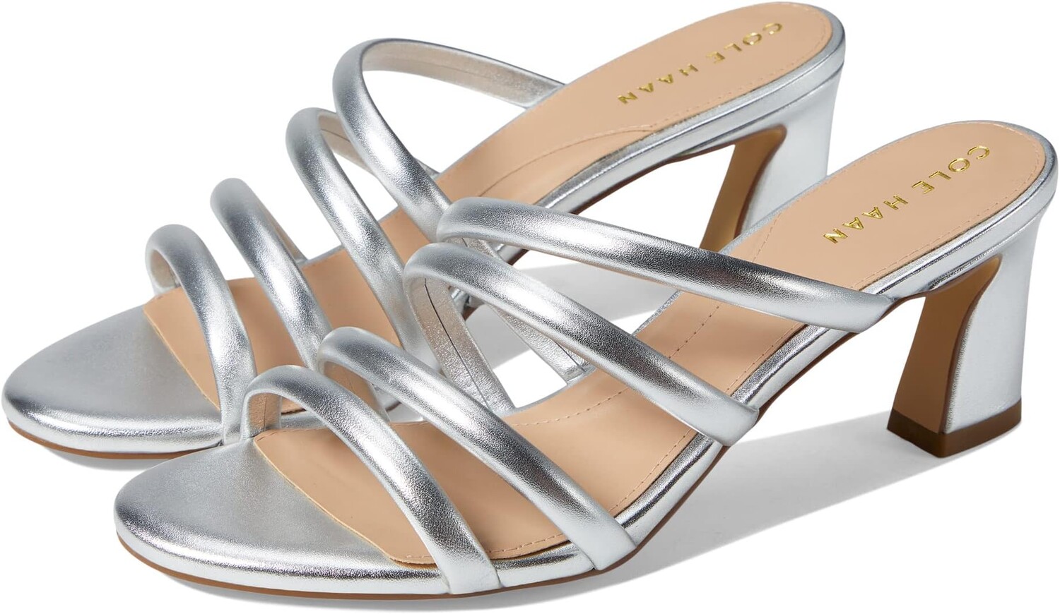 

Босоножки Adella Sandal 65 mm Cole Haan, цвет Silver Metallic
