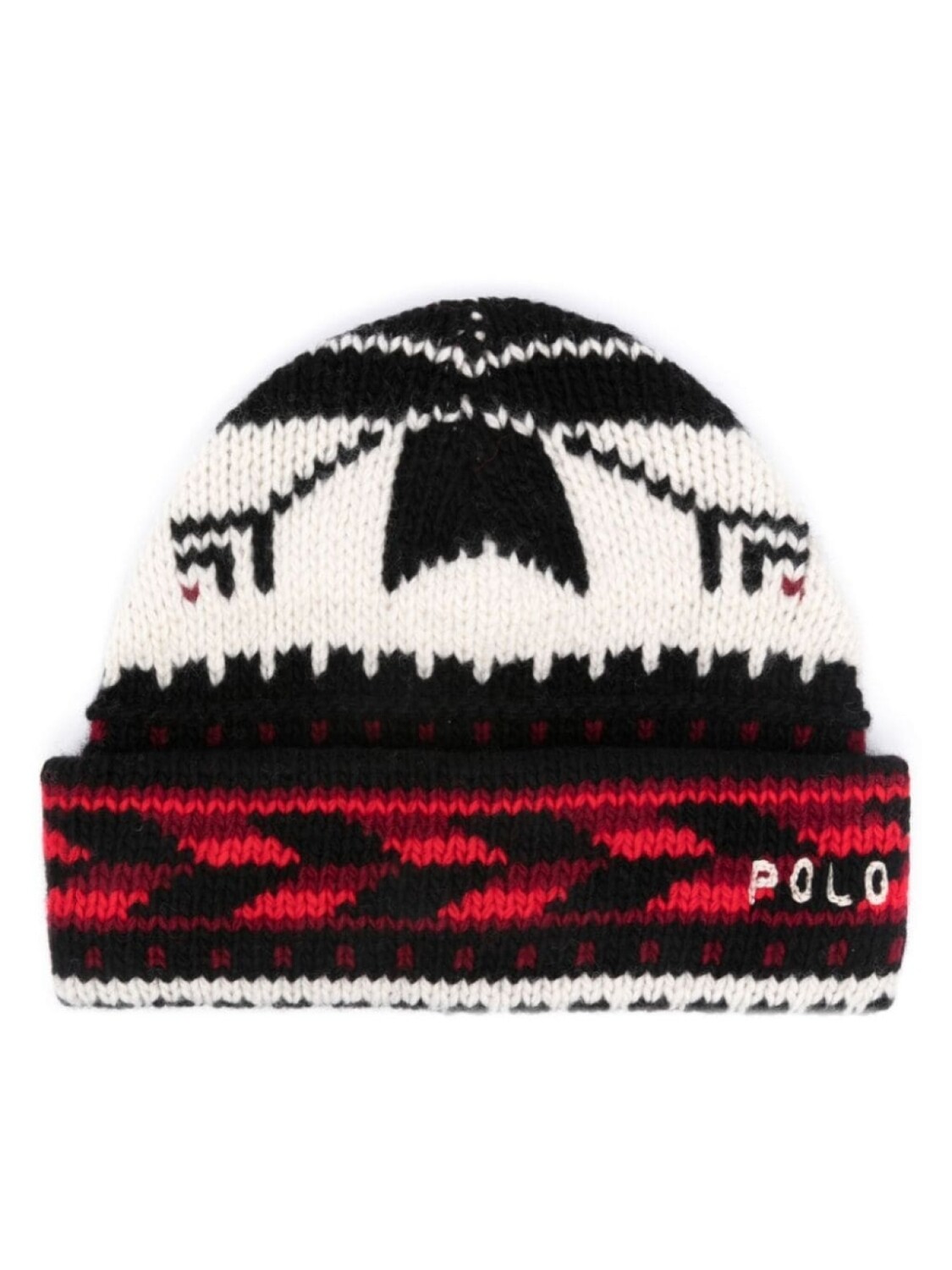 

Polo Ralph Lauren шерстяная шапка бини с узором, черный