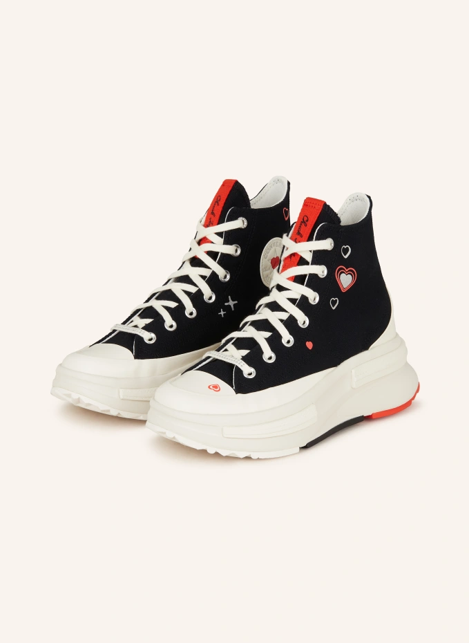 Высокие кеды run star legacy Converse, черный кеды converse run star legacy темно зеленый белый