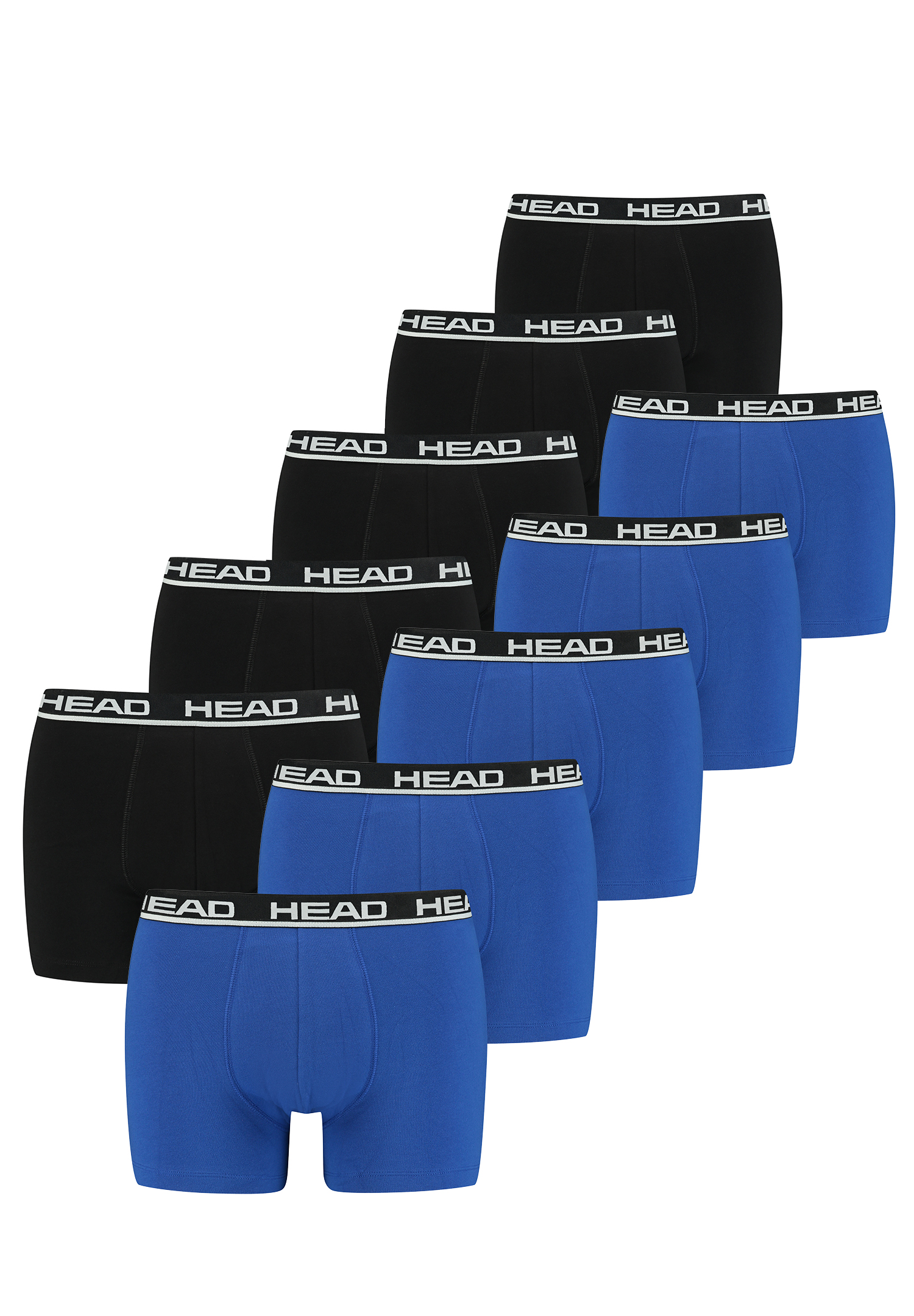 Боксеры HEAD Boxershorts 10 шт, цвет 021 - blue / black цена и фото