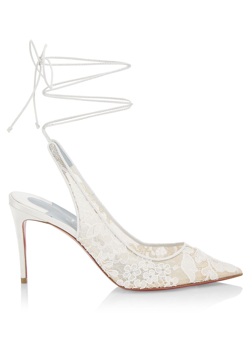 

Туфли-лодочки Kate 85 на шнуровке со шнуровкой Christian Louboutin, белый