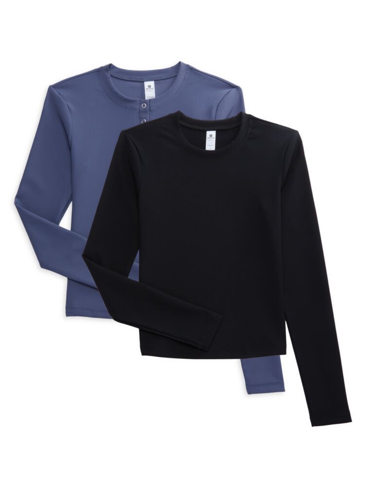 

Комплект из 2 топов Skylar Henley 90 Degree By Reflex, цвет Navy Black
