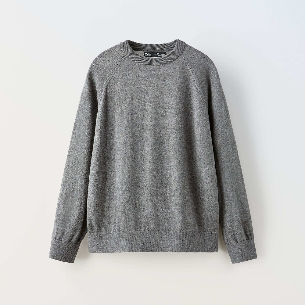 Свитер Zara True Neutrals Embroidered, серый свитер zara true neutrals embroidered серый