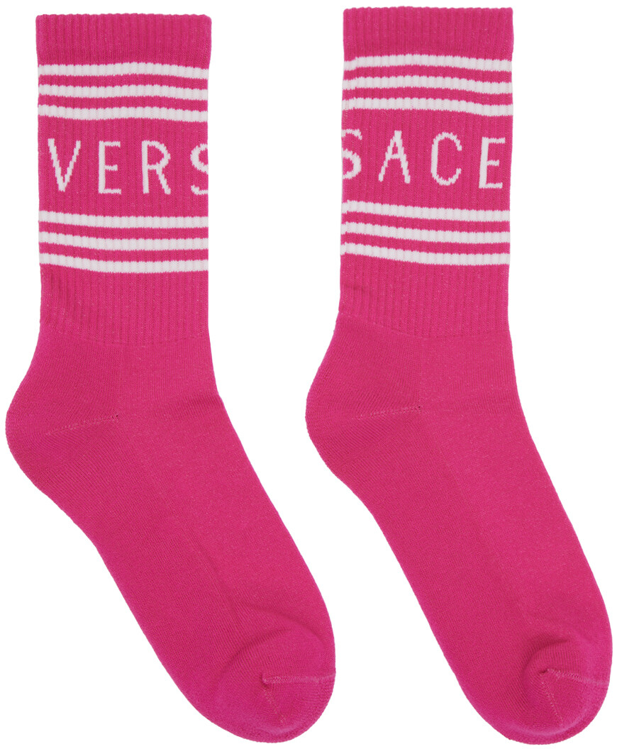 

Розовые винтажные носки 90-х Versace
