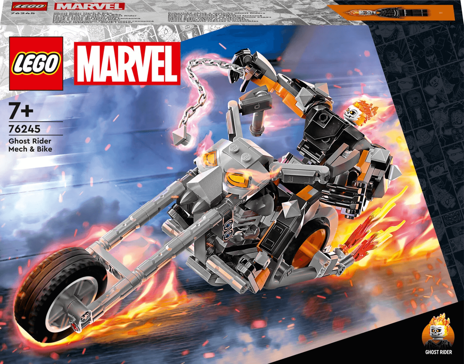 Конструктор LEGO Marvel Призрачный гонщик на мотоцикле 76245, 264 детали цена и фото
