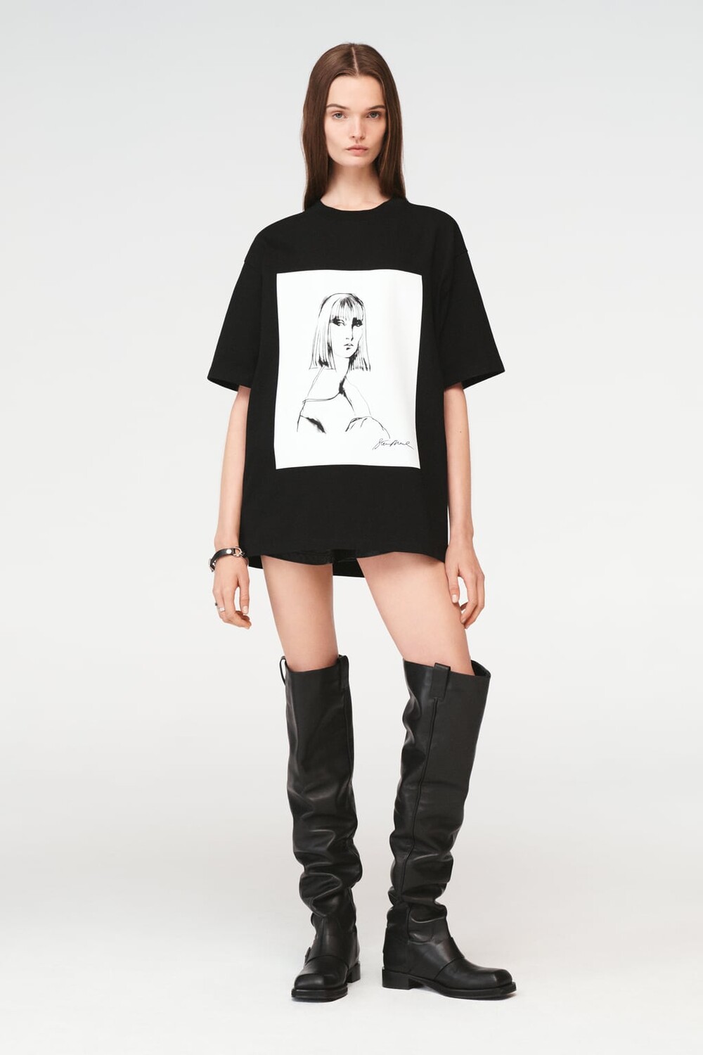 

Футболка с принтом Стивена Майзеля ZARA, принт