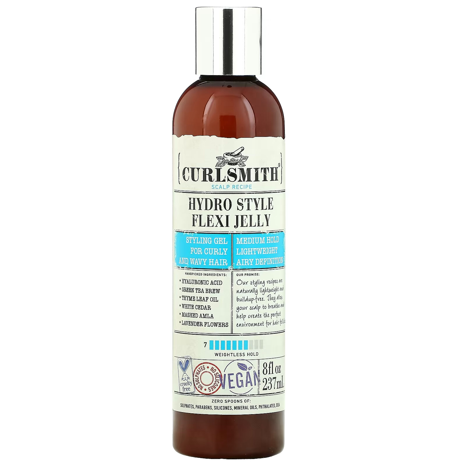 Curlsmith, Hydro Style Flexi Jelly, 237 мл (8 жидк. Унций) curlsmith пробиотический шампунь для мытья и очищения от токсинов для всех типов волос шаг 2 237 мл 8 жидк унций