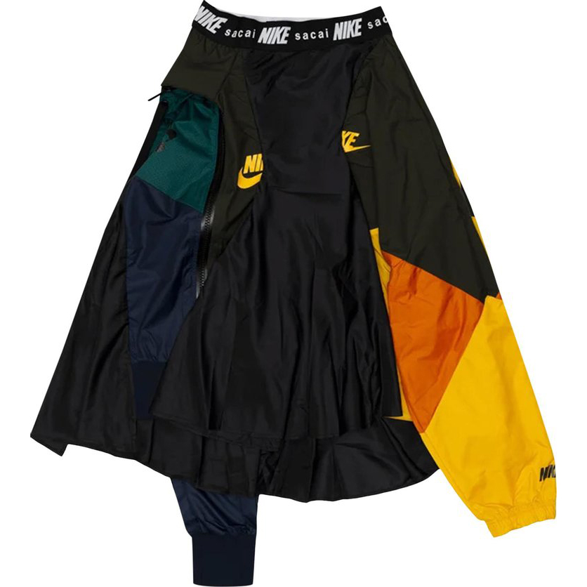 Юбка Nike Women's x Sacai Skirt 'Black/University Gold', черный