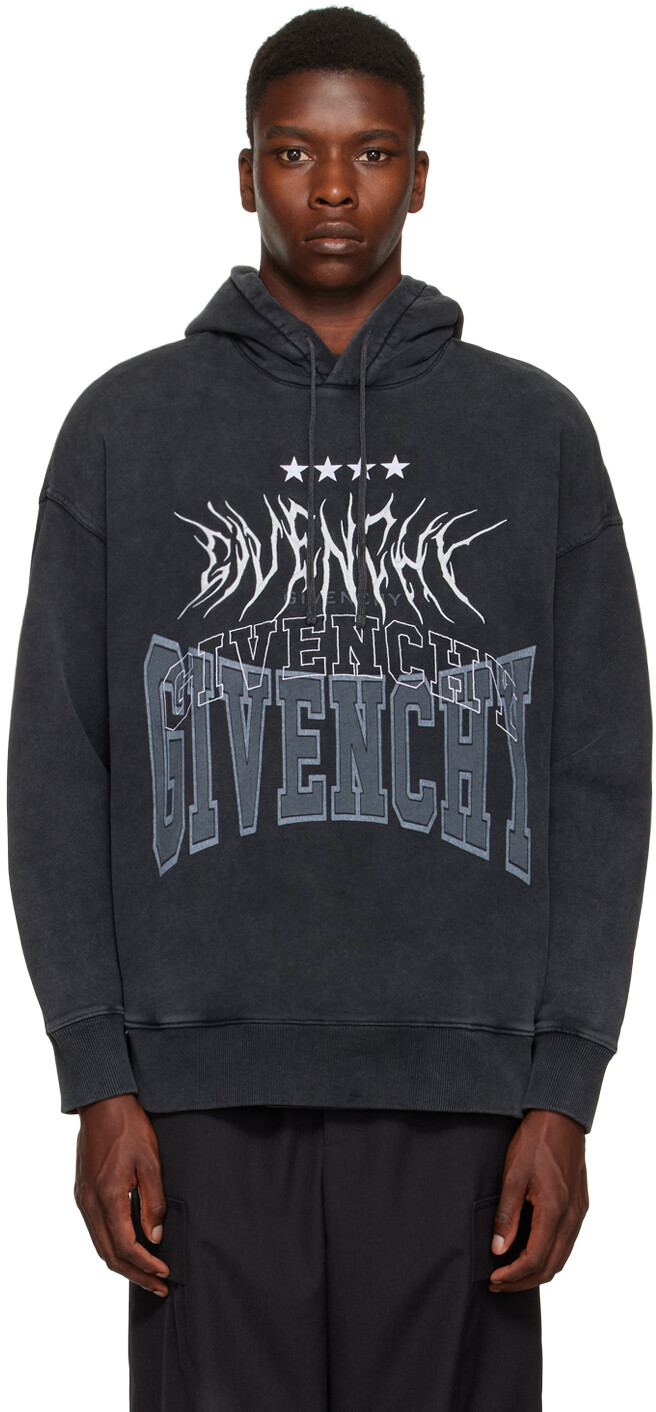 

Серый худи с вышивкой Givenchy