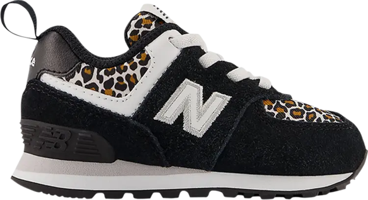 

Кроссовки New Balance 574 Bungee Lace Toddler 'Leopard', черный