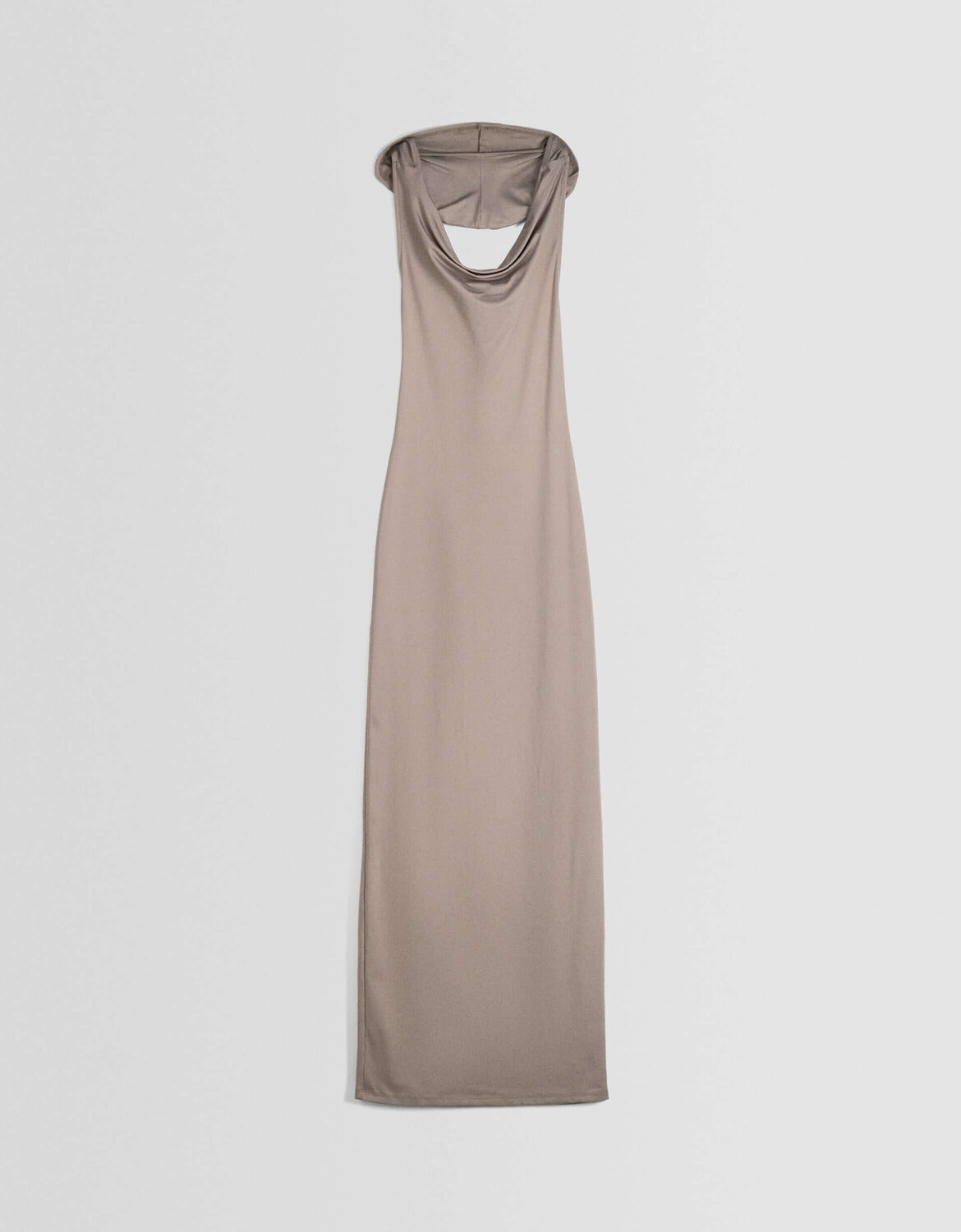 

Платье Bershka Open Back Hood, песочный