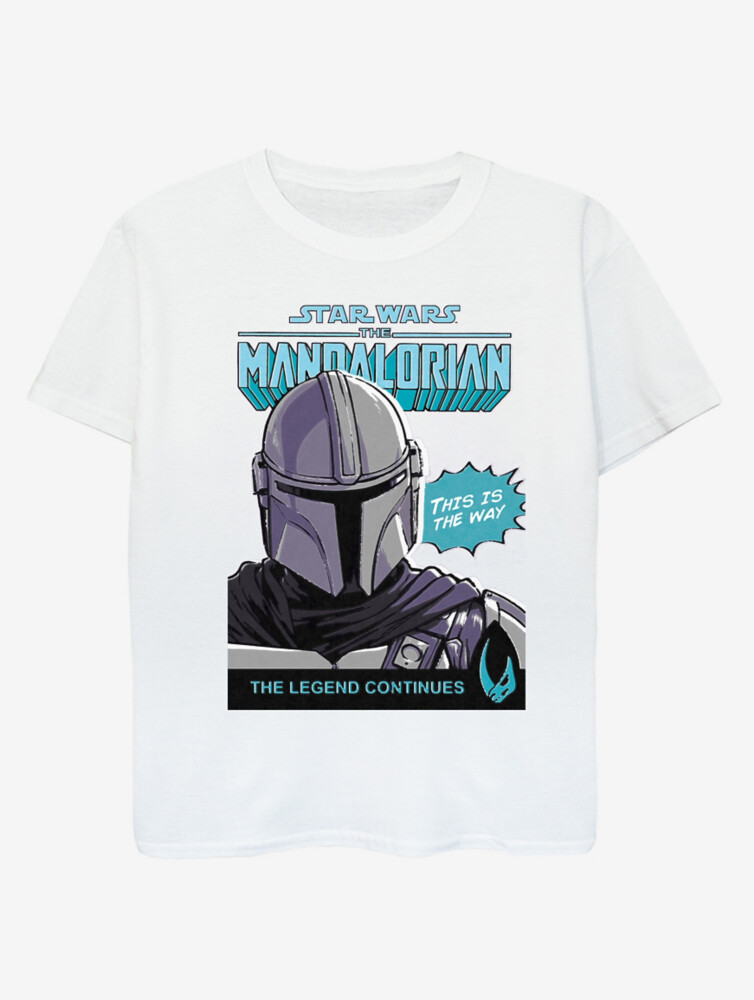 

NW2 The Mandalorian Mando Comic Cover Kids Белая футболка George., белый