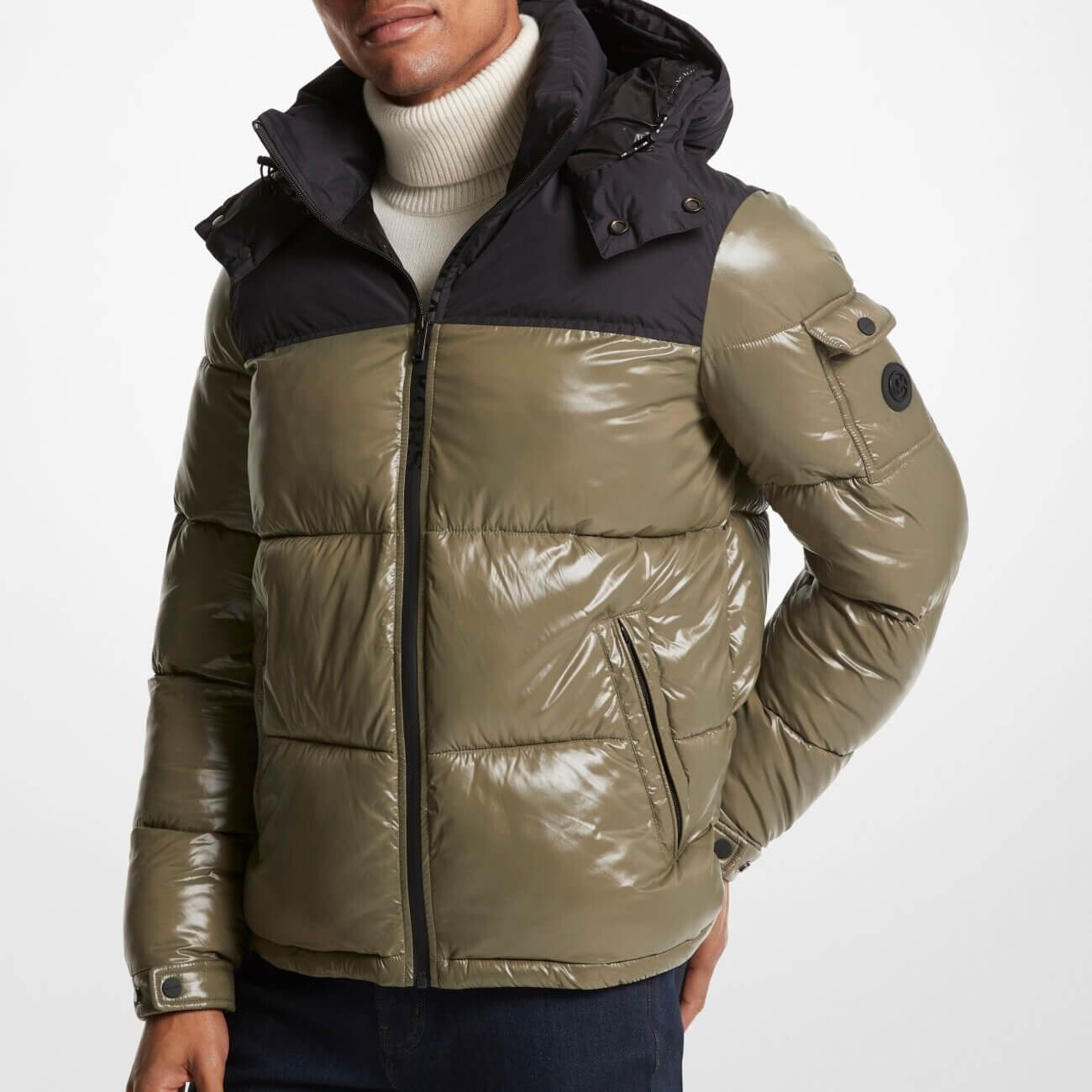 

Куртка Michael Kors Roseville Quilted Cire Nylon, оливковый