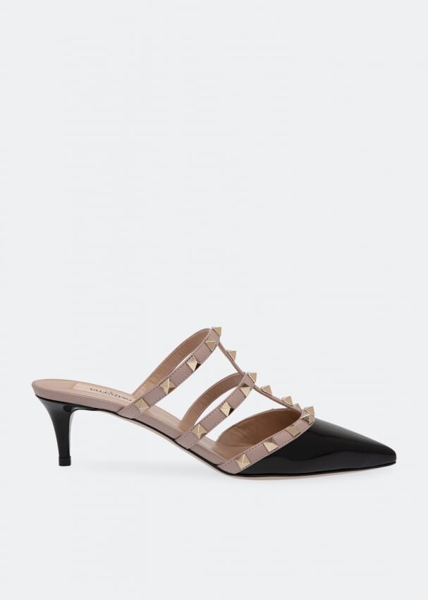 

Сандалии VALENTINO GARAVANI Rockstud leather mules, черный