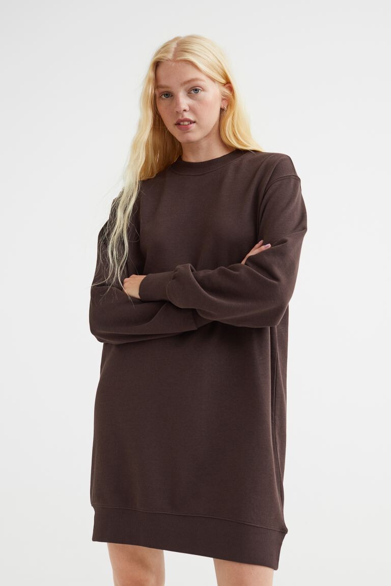 

Платье-толстовка H&M, темно коричневый