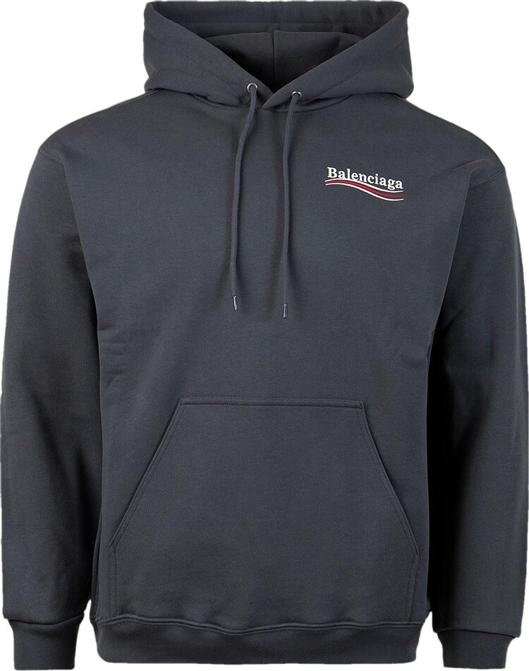 

Худи Balenciaga Medium Fit Hoodie 'Dark Grey/White', серый