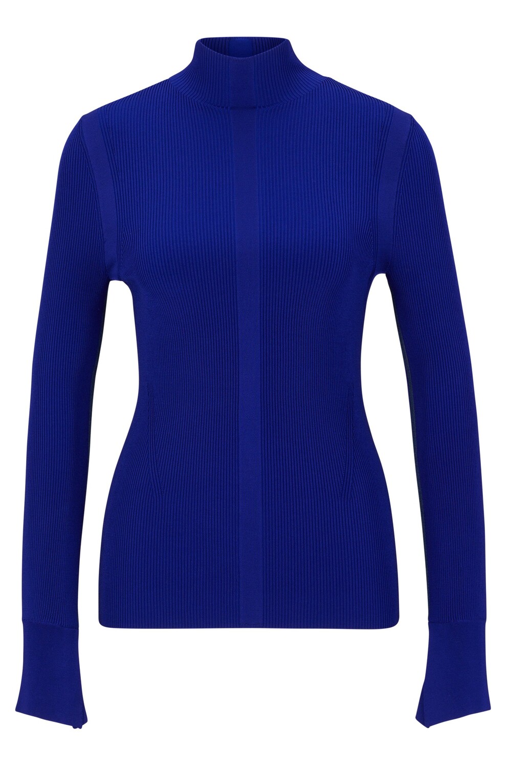 

Водолазка Boss High-neck In A Ribbed Knit, синий