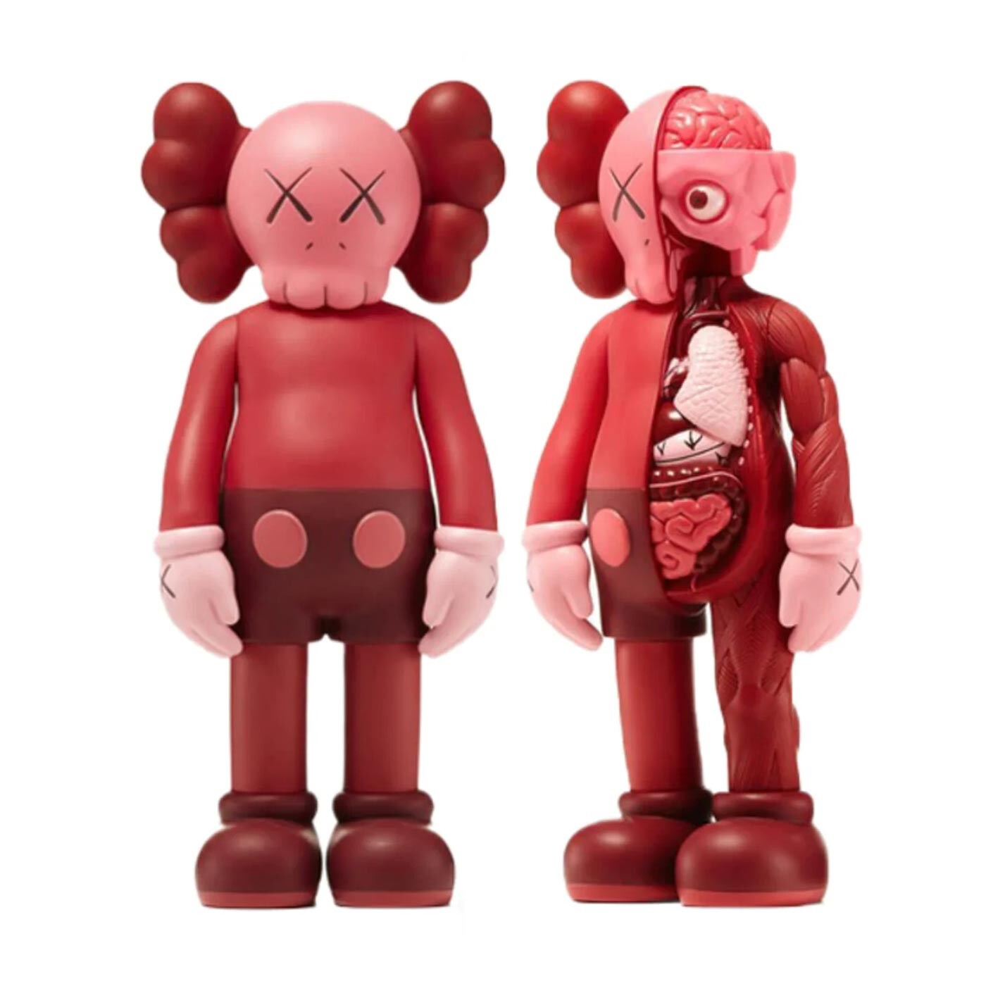 

Набор виниловых фигурок Kaws Companion Flayed & Companion Open Edition, 2 предмета, красный