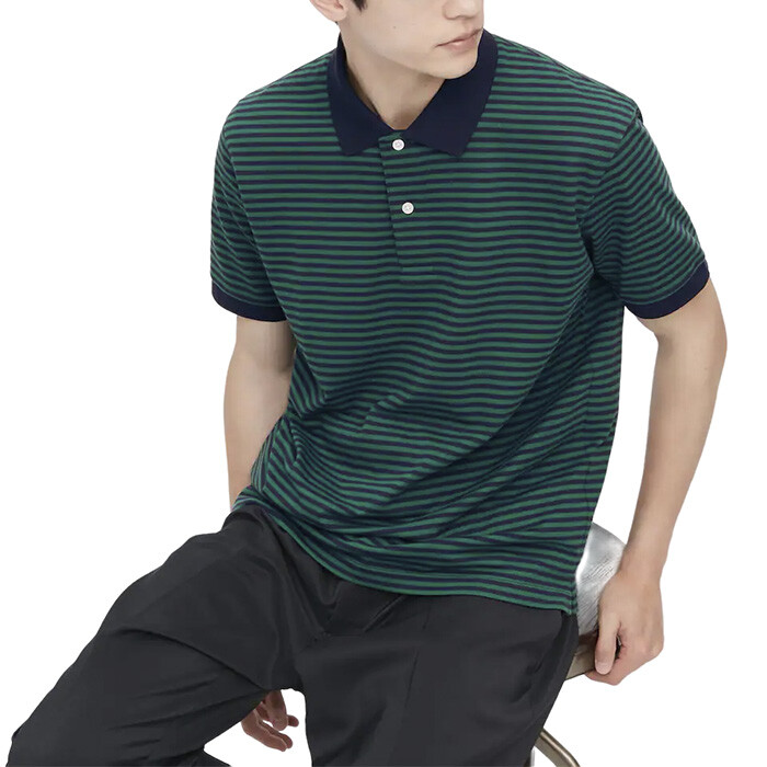 

Рубашка-поло Uniqlo Dry Pique Striped, зеленый