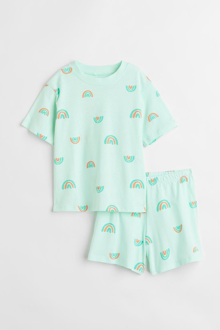 

Пижама с принтом из трикотажа H&M