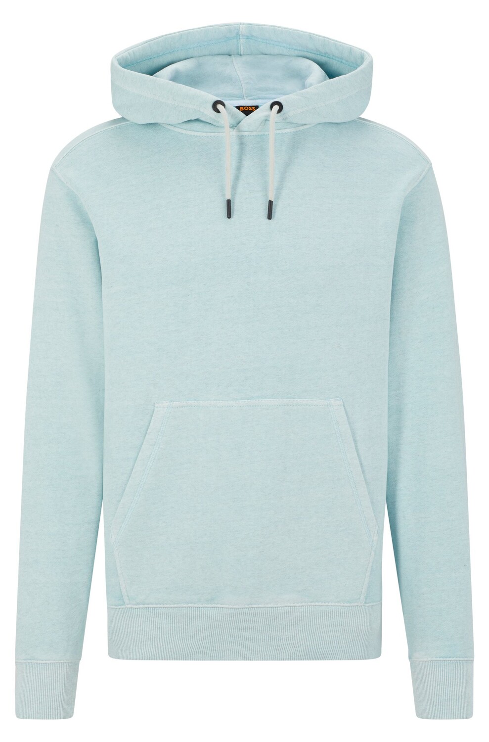 

Худи Hugo Boss Cotton-blend Relaxed-fit With Embroidered Logo, голубой
