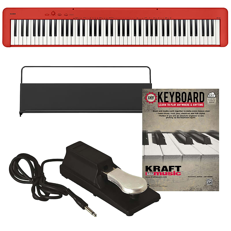 Компактное цифровое пианино Casio CDP-S160 — красный BONUS PAK CDP-S160 Red
