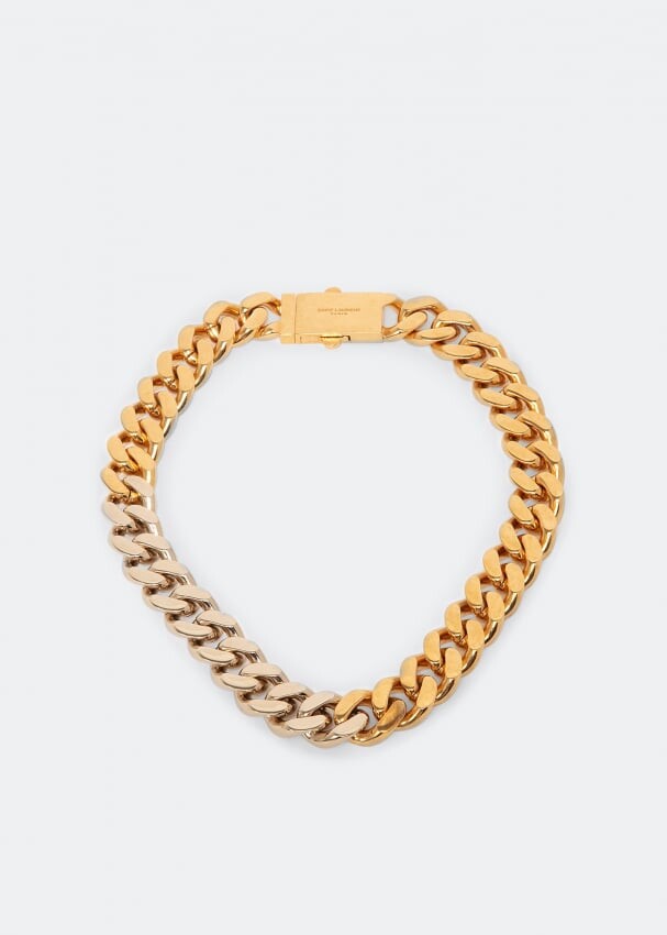 

Ожерелье SAINT LAURENT Two-tone chain necklace, золотой